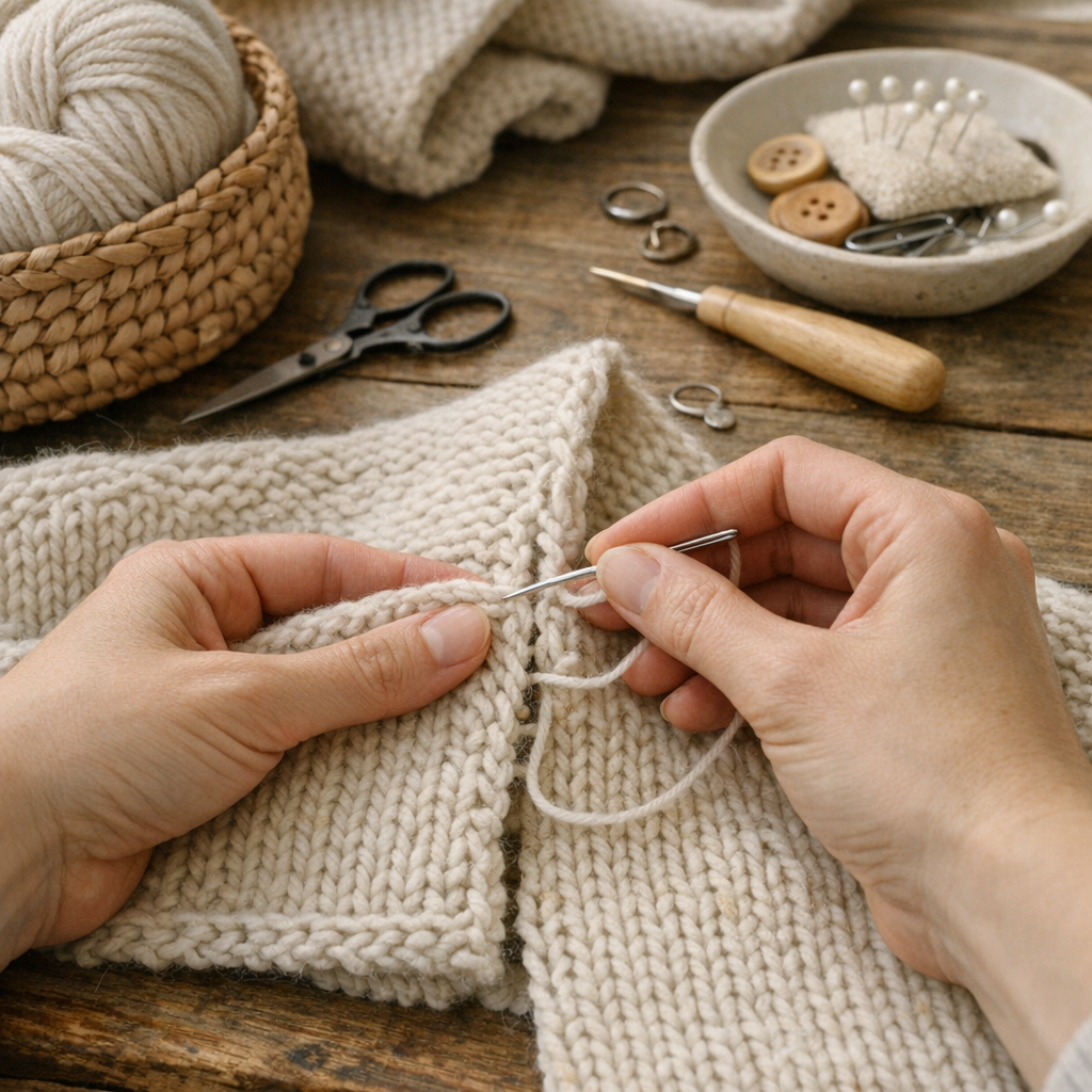 Comment Assembler un Tricot sans déformer les pièces ?