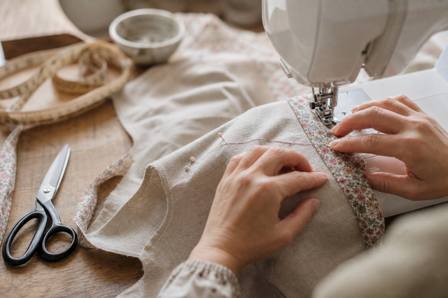 Le biais en couture donne de belles finitions aux courbes