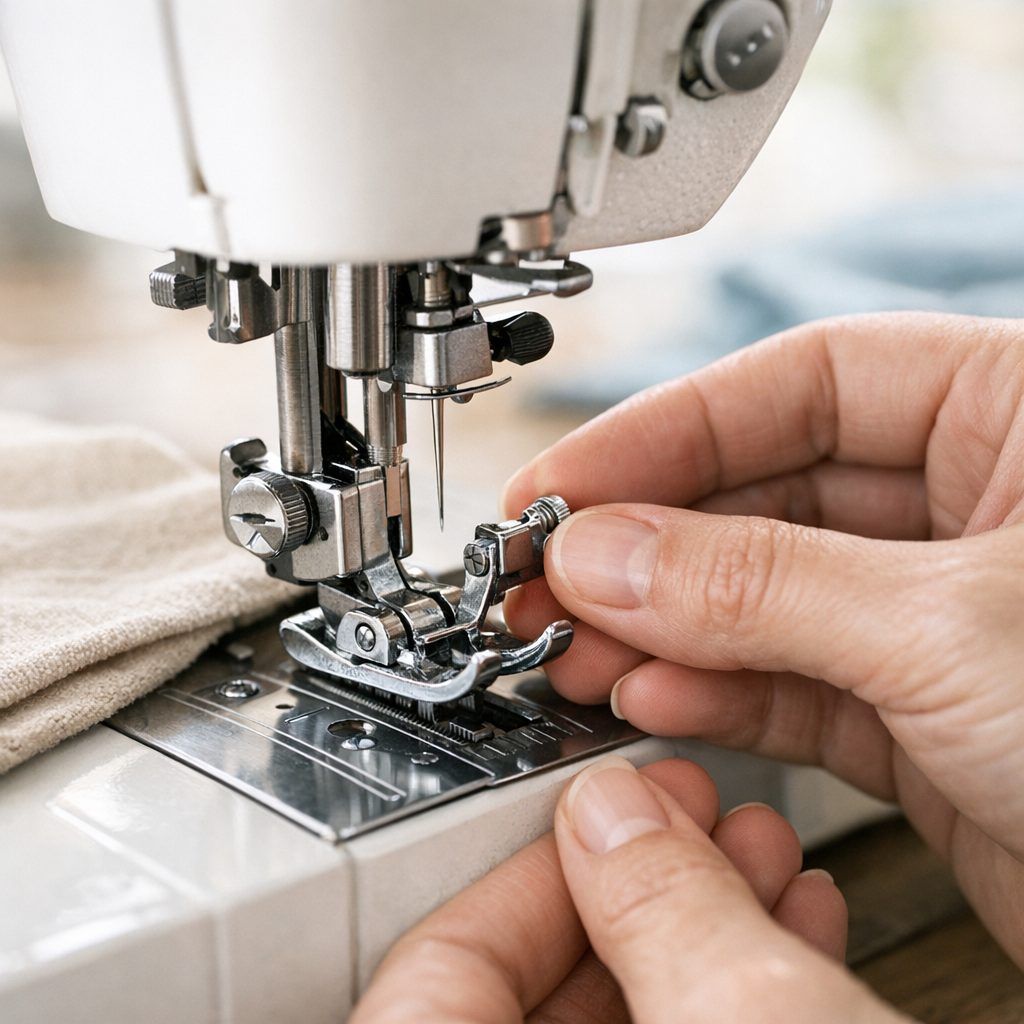 Comment changer le pied presseur sans forcer la machine