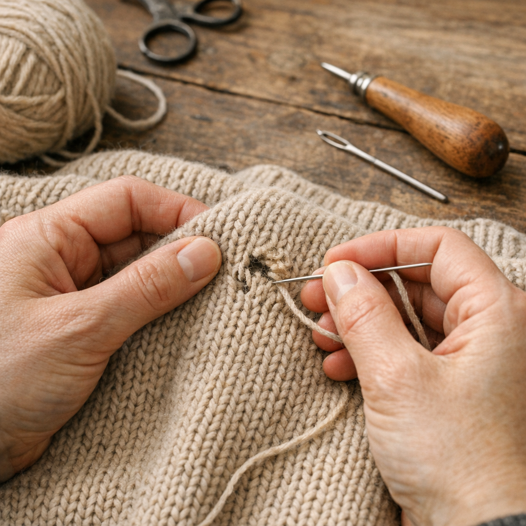 Comment corriger un trou dans un Tricot sans l’abîmer