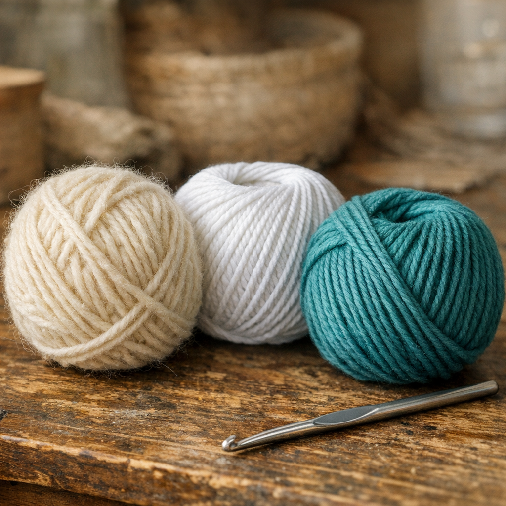Comment choisir entre laine, coton et acrylique au crochet