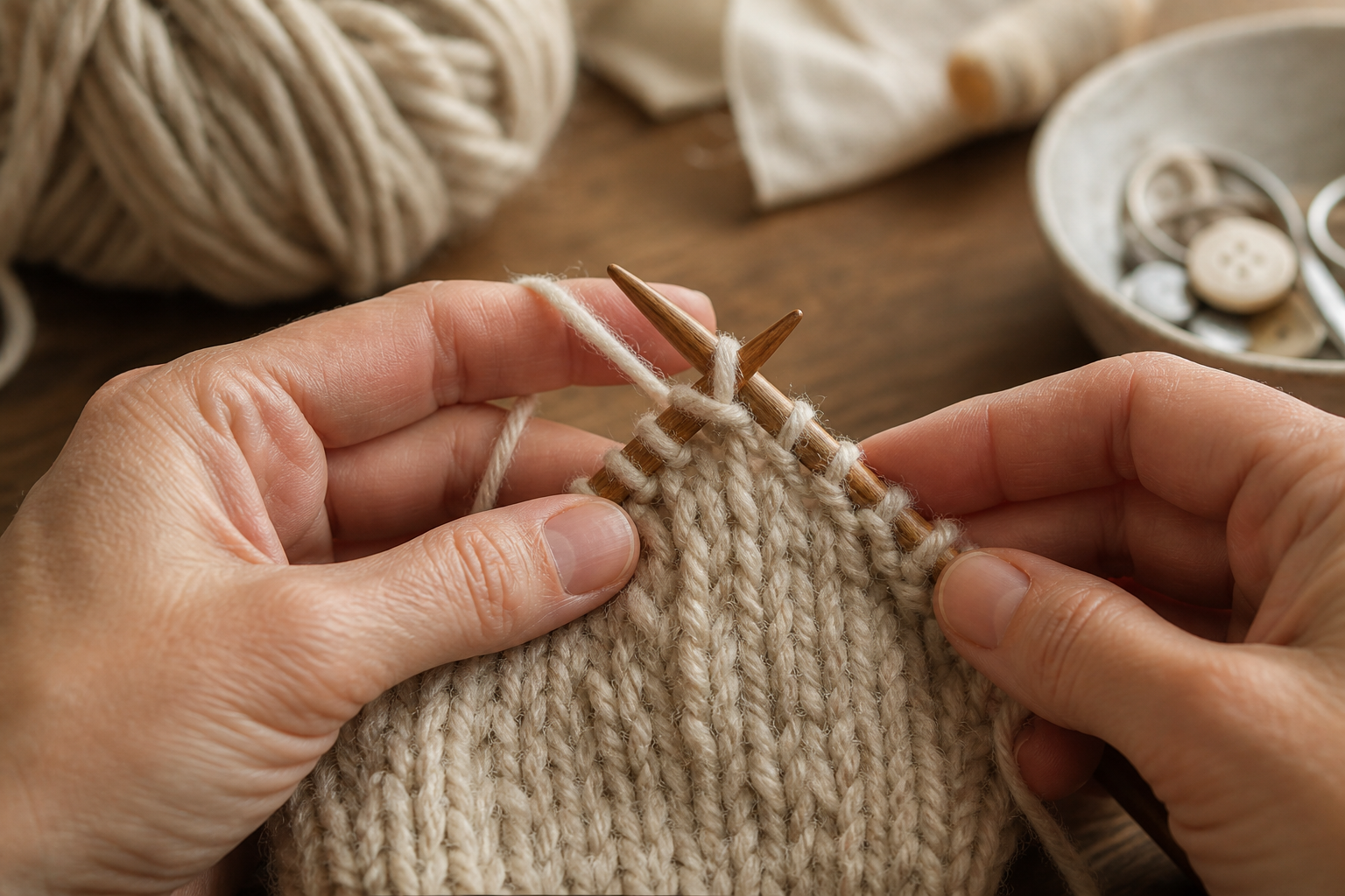 Les diminutions au tricot pour façonner un ouvrage net