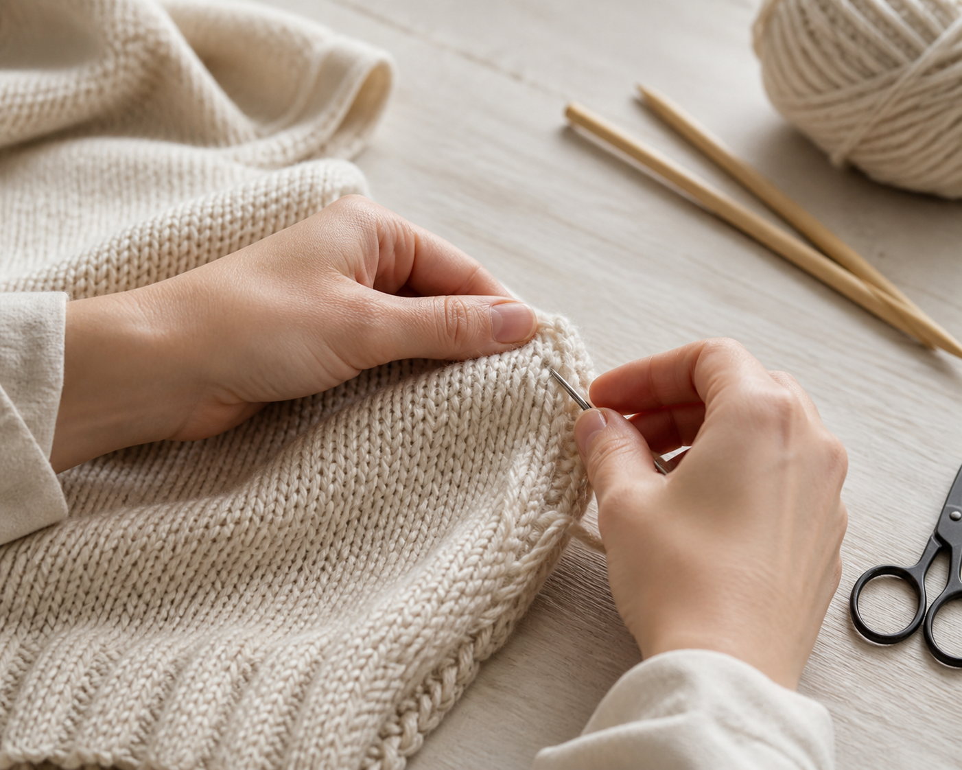 Les finitions qui permettent de finir un tricot proprement