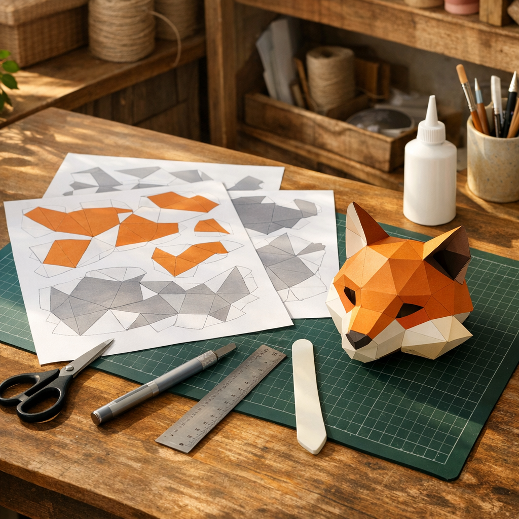 Ces 8 pistes mènent à un patron Papercraft Gratuit en PDF à imprimer