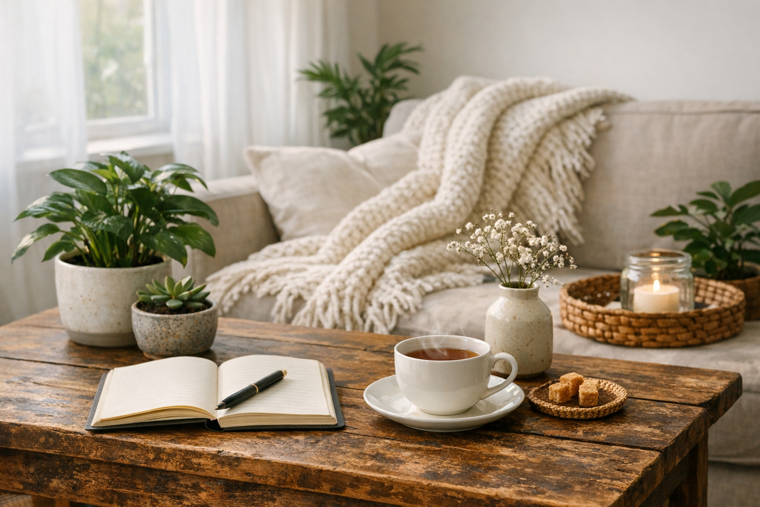 Slow living chez soi : rituels simples pour ralentir